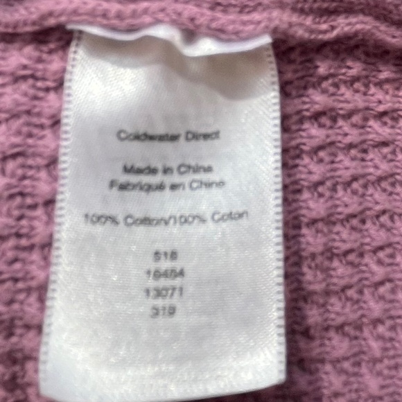 Coldwater Creek Lightweight Mock Neck Lavender Waffle-Weave Pullover Sz 1X - Picture 4 of 5